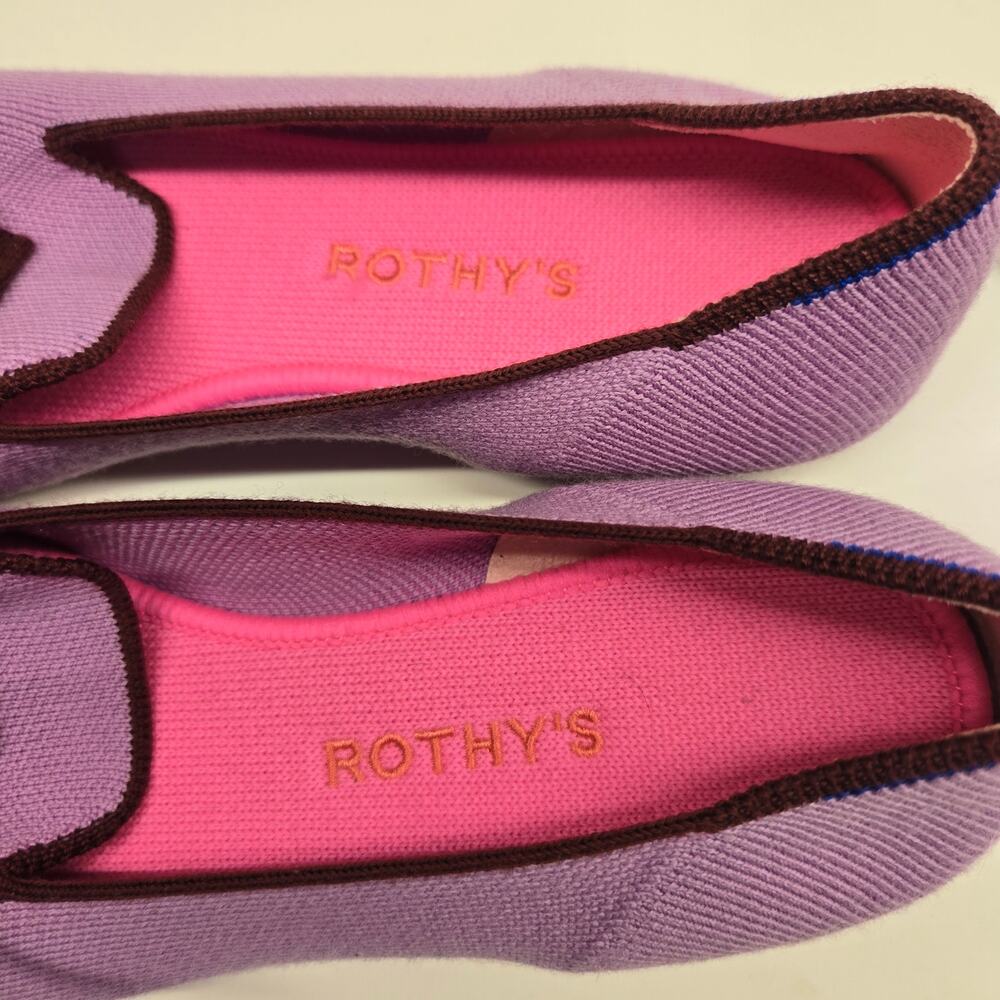 Rothy's Sz 8 Limited Edition The Merino Wool Tassel Slip On Loafer Flat Lavender - Picture 3 of 6